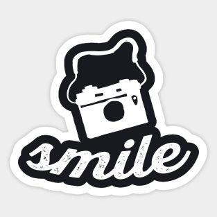 Smile vintage Camera Photography Sticker